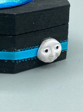 Load image into Gallery viewer, Moon Lovers Wood Coffin Ring Box or Jewelry Box And Spooky But Cute VooDoo Doll