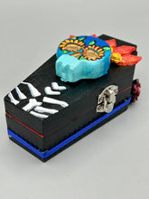 Load image into Gallery viewer, Day Of The Dead Wood Coffin Box, Frida Kahlo Inspired Coffin Trinket Box Or Jewelry Box
