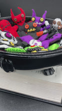 Load and play video in Gallery viewer, Vintage Inspired Wood Coffin Ring Box or Jewelry Box And Spooky But Cute VooDoo Doll
