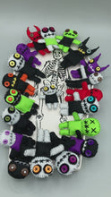 Load and play video in Gallery viewer, Red And Black Wood Coffin Ring Box And Spooky But Cute Misfit VooDoo Doll
