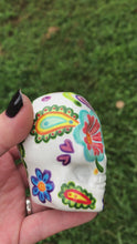 Load and play video in Gallery viewer, Mini Dia De Los Muertos Hand Painted Ceramic Sugar Skull, Day Of The Dead Calavera, Witchy Altar Skull, Goth Art, Calaca De Ofrenda
