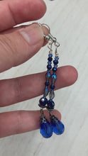 Load and play video in Gallery viewer, Whimsical Galaxy Inspired Blue Purple Beaded Earrings, Hippie Vibe, Shabby Chic, Boho Chic, Nature Inspired, Bohemian
