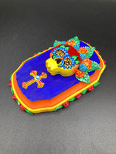 Load image into Gallery viewer, Day of the Dead Wall Art Decor, Frida Kahlo Inspired Clay Art Home Decor, La Muerte Calavera
