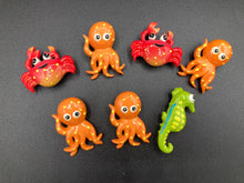 Load image into Gallery viewer, Colorful Ocean Theme Wood Magnets, Octopus, Crab, And Seahorse Magnets
