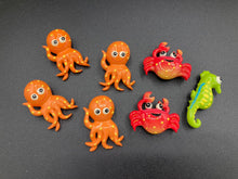 Load image into Gallery viewer, Colorful Ocean Theme Wood Magnets, Octopus, Crab, And Seahorse Magnets
