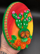 Load image into Gallery viewer, Southwest Inspired Cacti Skull Wall Art Decor
