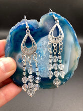 Load image into Gallery viewer, Whimsical Chandelier Style Beaded Earrings, Hippie, Shabby Boho Chic
