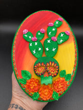 Load image into Gallery viewer, Southwest Inspired Cacti Skull Wall Art Decor
