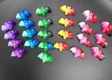 Load image into Gallery viewer, Starry Night Mini Bat Clay Art Magnet, Pastel Goth Art Work

