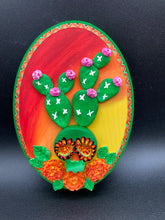Load image into Gallery viewer, Southwest Inspired Cacti Skull Wall Art Decor
