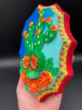 Load image into Gallery viewer, Southwest Inspired Cacti Skull Wall Art Decor
