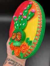 Load image into Gallery viewer, Southwest Inspired Cacti Skull Wall Art Decor
