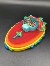 Load image into Gallery viewer, Day of the Dead Wall Art Decor, Frida Kahlo Inspired Clay Art Home Decor, La Muerte Calavera
