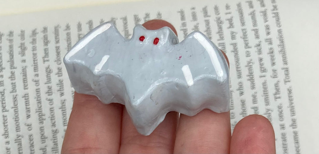 Mini Bat Clay Art Magnet, Goth Art Work