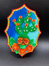 Load image into Gallery viewer, Southwest Inspired Cacti Skull Wall Art Decor
