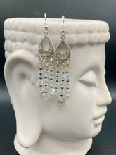 Load image into Gallery viewer, Whimsical Chandelier Style Beaded Earrings, Hippie, Shabby Boho Chic
