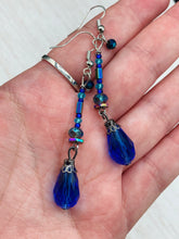 Load image into Gallery viewer, Rainbow Kyanite Wired Stone Pendant Glass Beads Necklace, Celestial Vibe Natural Stone, Hippie Choker Style Necklace, Shabby Chic, Boho Chic
