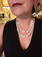 Load image into Gallery viewer, Natural Calcite Beaded Stone And Wasabi Green Glass Beaded Necklace
