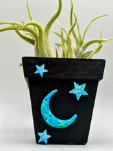 Load image into Gallery viewer, Crescent Moon And Butterfly Decorative Hand-painted Mini Wood Planter For Air Plants, Home Decor Wood Planter
