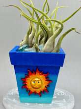 Load image into Gallery viewer, Crescent Moon And Sun Decorative Hand-painted Mini Wood Planter For Air Plants, Home Decor Wood Planter
