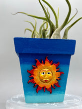 Load image into Gallery viewer, Crescent Moon And Sun Decorative Hand-painted Mini Wood Planter For Air Plants, Home Decor Wood Planter
