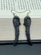 Load image into Gallery viewer, Dark Goth Blue Crystal Pendant And Black Glass Beaded Necklace, Witchy Jewelry
