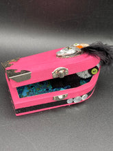 Load image into Gallery viewer, Misfit Small Wood Coffin Ring Box, Gothic Vintage Evil Carnival Ringleader, Calavera De La Muerte
