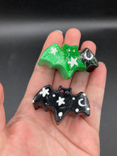 Load image into Gallery viewer, Mini Bat Clay Art Magnet, Goth Art Work
