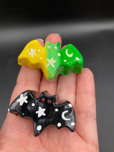 Load image into Gallery viewer, Mini Bat Clay Art Magnet, Goth Art Work
