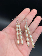 Load image into Gallery viewer, Gold Toned Faux Pearls Beaded Necklace, Shabby Chic, Boho Chic, Nature Inspired
