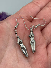 Load image into Gallery viewer, Discover these unique earrings, crafted in the shape of a female torso for a beautiful representation of the female body. Adorned with curves of love and care, these earrings make a meaningful gift.  Measurements: 1 1/2” Height
