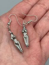 Load image into Gallery viewer, Discover these unique earrings, crafted in the shape of a female torso for a beautiful representation of the female body. Adorned with curves of love and care, these earrings make a meaningful gift.  Measurements: 1 1/2” Height
