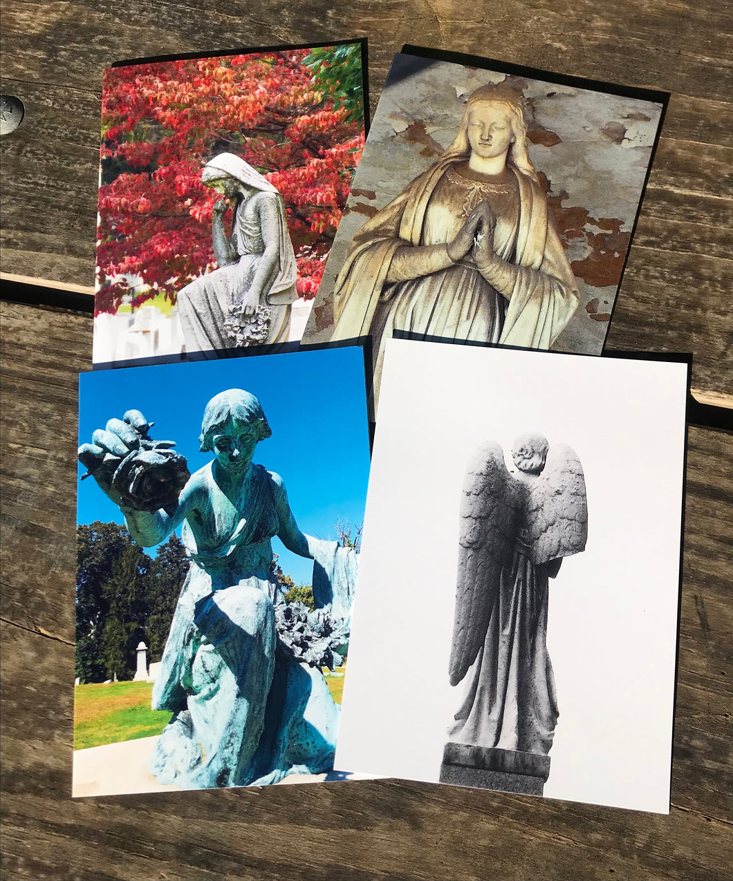 Assortment Of Cemetery Angel Fine Photography Art Note Cards