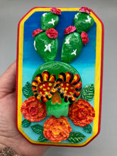 Load image into Gallery viewer, Southwest Inspired Cacti Skull Mini Wall Art Decor | Calavera De Nopal
