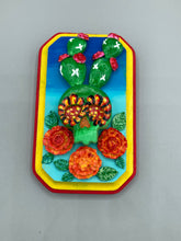 Load image into Gallery viewer, Southwest Inspired Cacti Skull Mini Wall Art Decor | Calavera De Nopal

